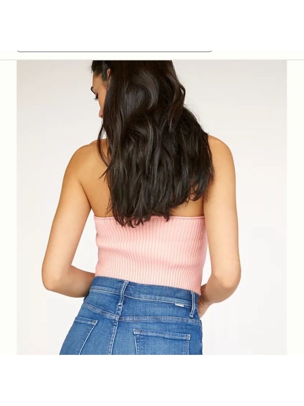 Anthropologie 525 Pink Coral Halter Sweater Tank - Picture 3 of 5